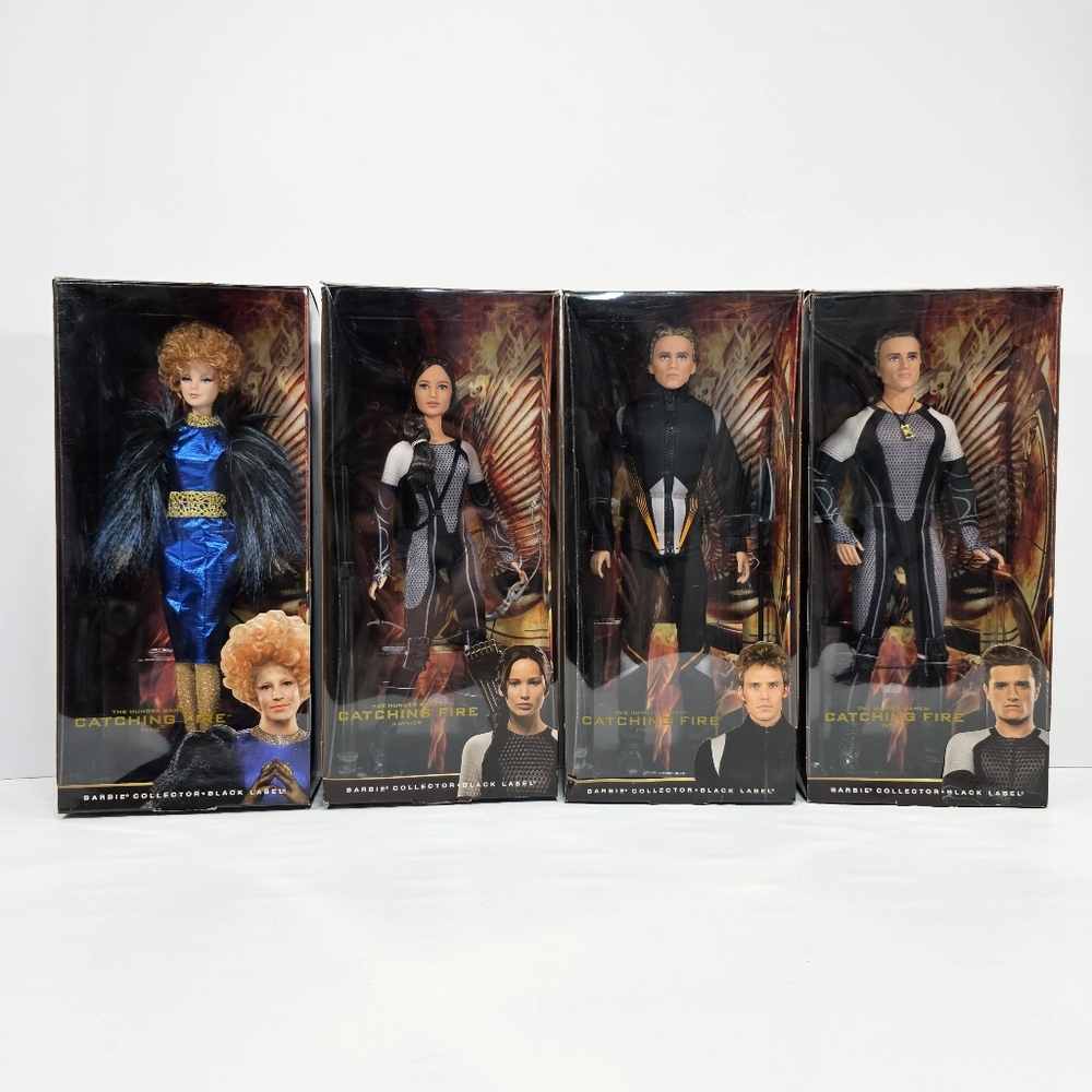 Barbie Collector The Hunger Games Catching Fire Effie Katniss Finnick Peeta Set